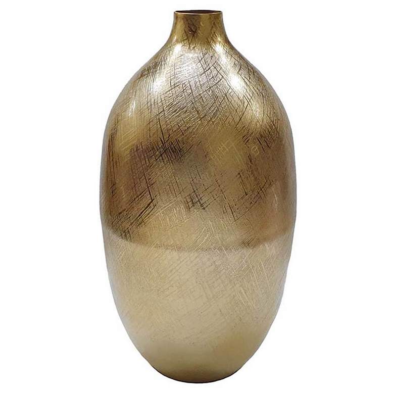 Image 1 18.5 inch Gold Streak Round Vase