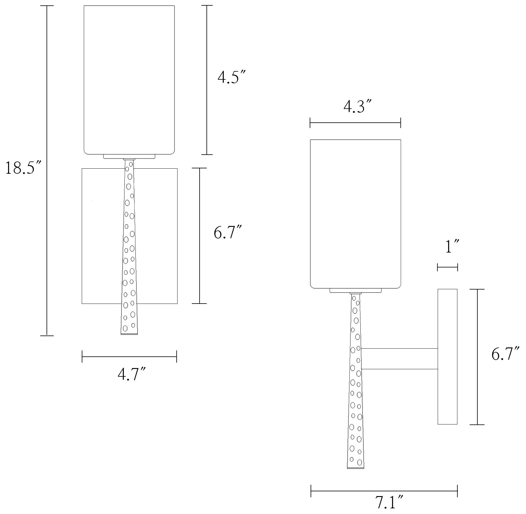 Image 4 18.5" High Gold Armed Wall Sconce more views
