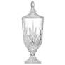 18.9" Clear and Polished Silver Lidded Drink Dispenser
