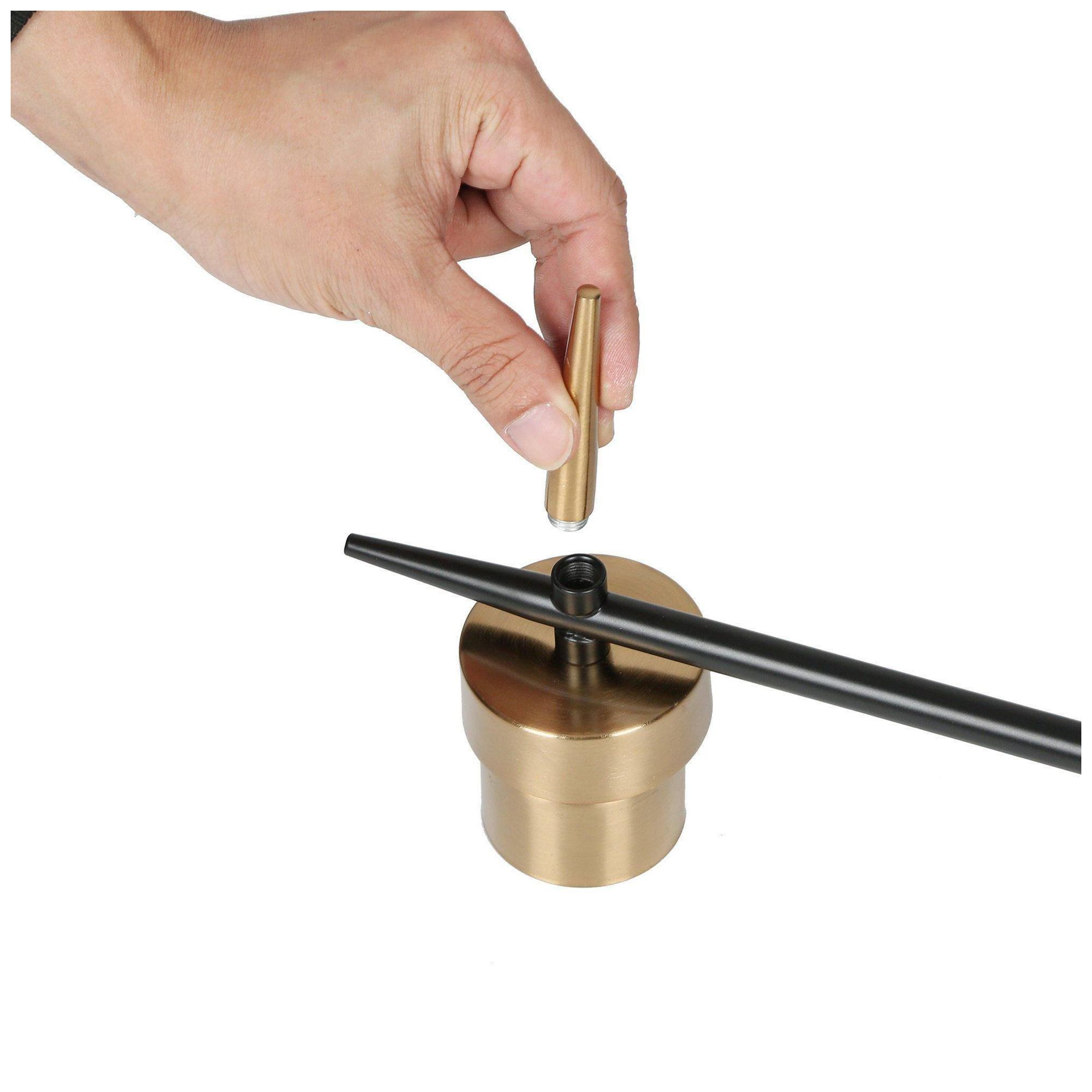 Image 3 18.9" Wide 3-Light Black Brass Glass Island Chandelier more views