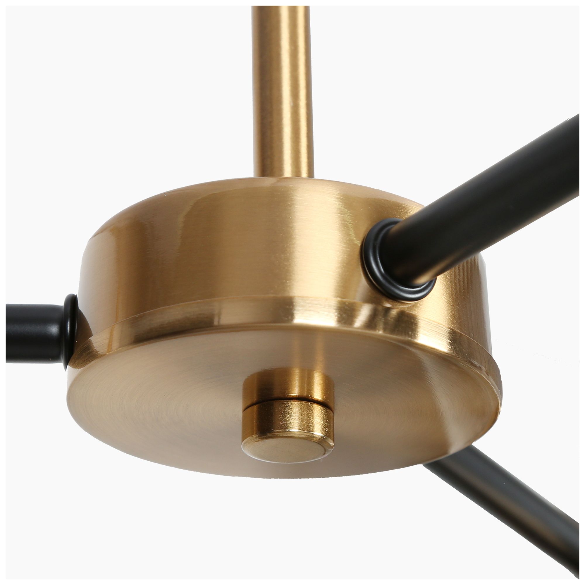 Image 4 18.9" Wide 3-Light Black Brass Glass Island Chandelier more views