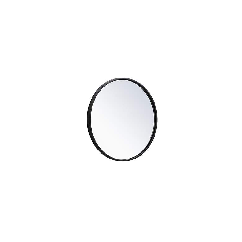 Image 6 18-in W x 18-in H Metal Frame Round Wall Mirror in Black more views