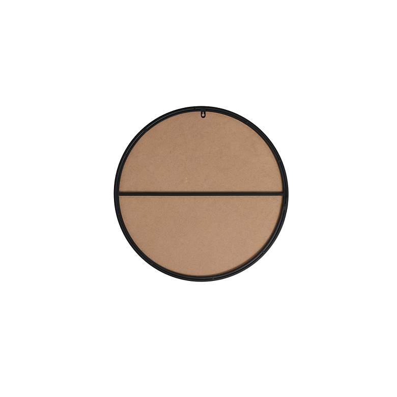 Image 7 18-in W x 18-in H Metal Frame Round Wall Mirror in Black more views