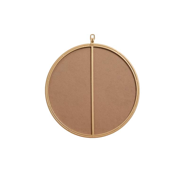 Image 7 18-in W x 18-in H Metal Frame Round Wall Mirror in Brass more views