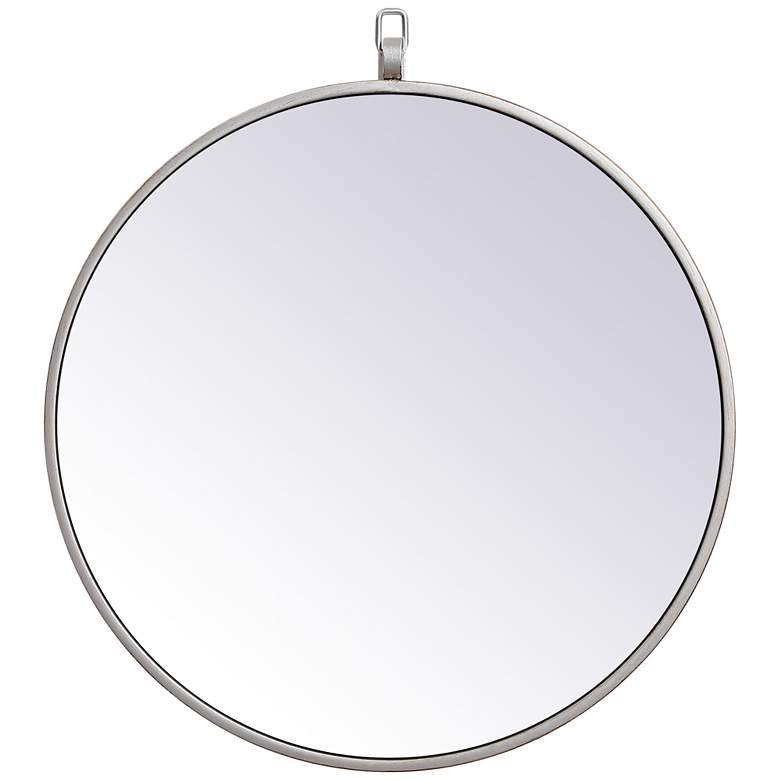 Image 1 18-in W x 18-in H Metal Frame Round Wall Mirror in Silver