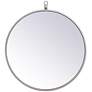 18-in W x 18-in H Metal Frame Round Wall Mirror in Silver