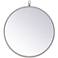 18-in W x 18-in H Metal Frame Round Wall Mirror in Silver