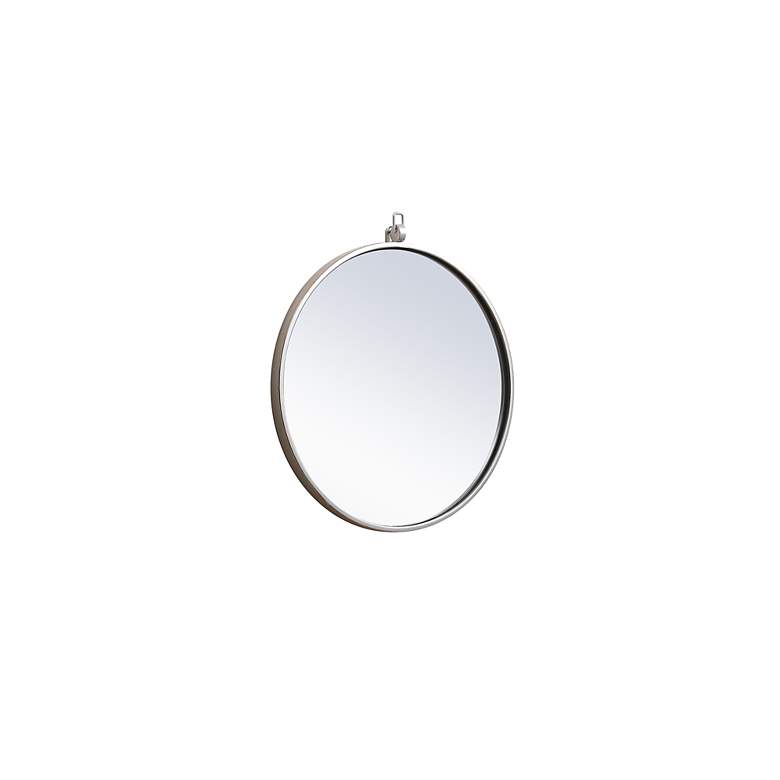 Image 6 18-in W x 18-in H Metal Frame Round Wall Mirror in Silver more views
