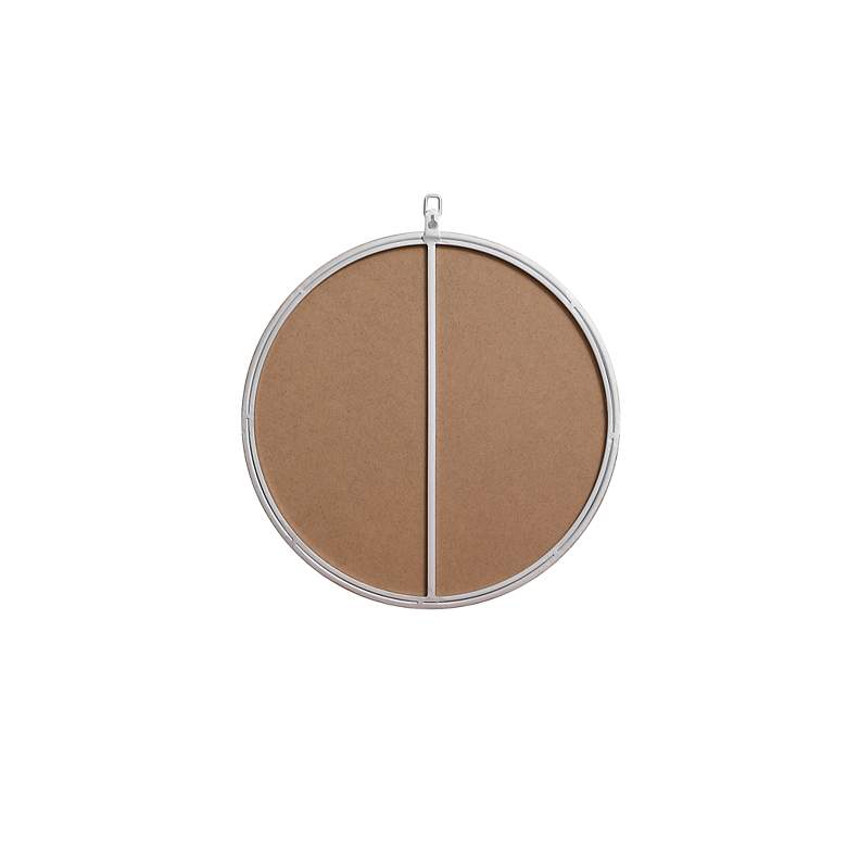 Image 7 18-in W x 18-in H Metal Frame Round Wall Mirror in Silver more views