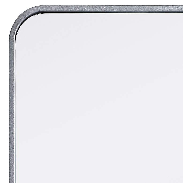 Image 3 18-in W x 30-in H Soft Corner Metal Rectangular Wall Mirror in Silver more views