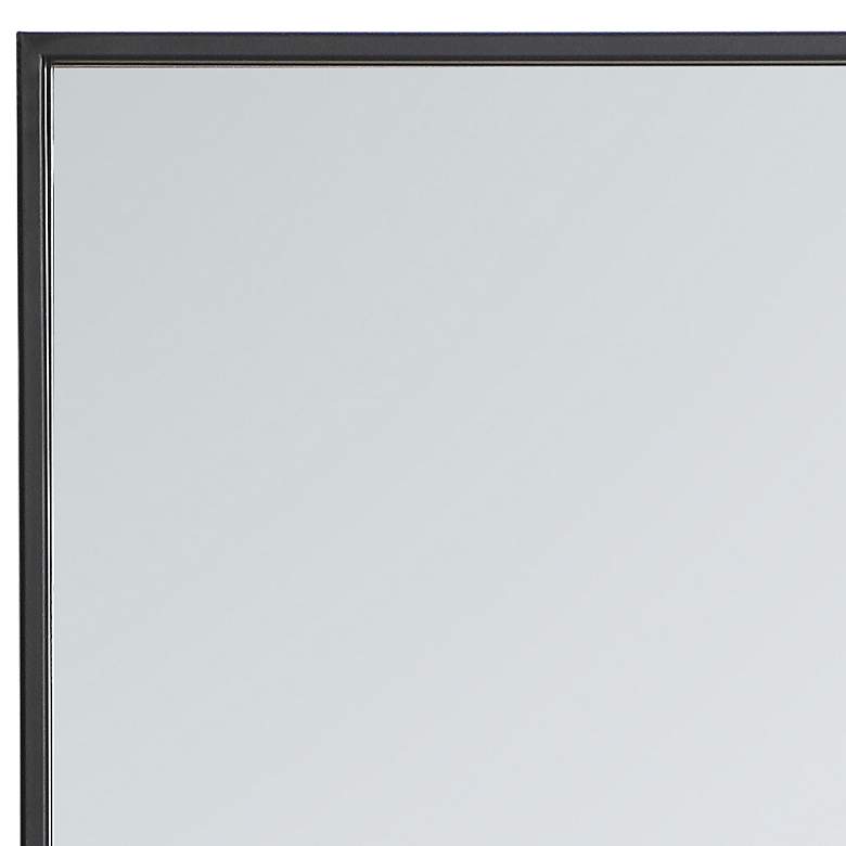 Image 4 18-in W x 36-in H Metal Frame Rectangle Wall Mirror in Black more views