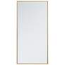 18-in W x 36-in H Metal Frame Rectangle Wall Mirror in Brass