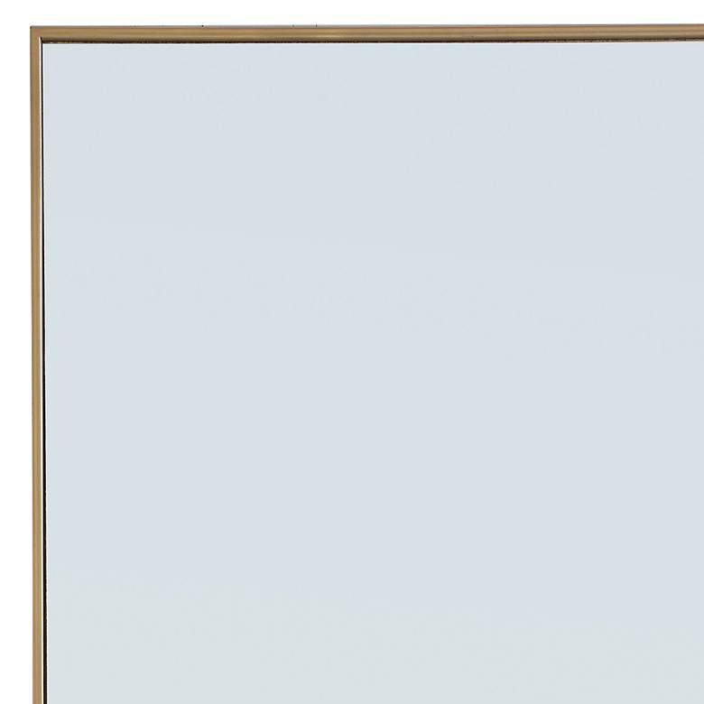 Image 2 18-in W x 60-in H Metal Frame Rectangle Wall Mirror in Brass more views