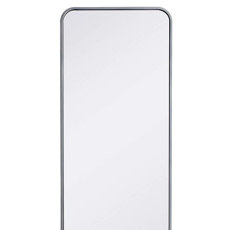 Image 3 18-in W x 60-in H Soft Corner Metal Rectangular Wall Mirror in Silver more views