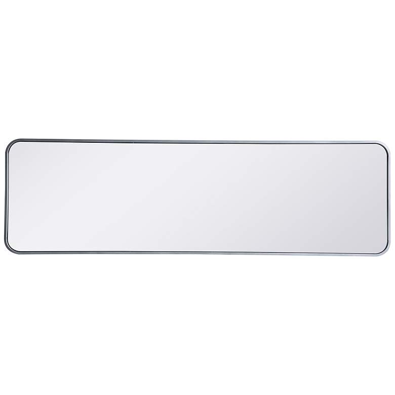 Image 7 18-in W x 60-in H Soft Corner Metal Rectangular Wall Mirror in Silver more views