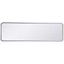 18-in W x 60-in H Soft Corner Metal Rectangular Wall Mirror in Silver