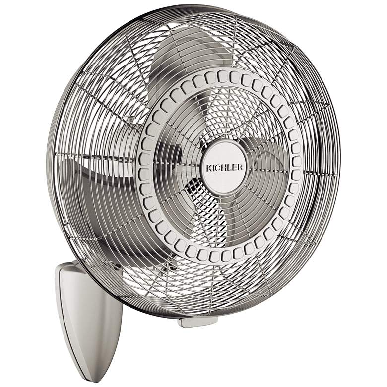 Image 2 18" Kichler Pola Brushed Nickel Wet Rated Plug-In Wall Fan
