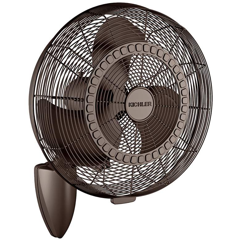 Image 2 18 inch Kichler Pola Satin Natural Bronze Outdoor Wall Fan