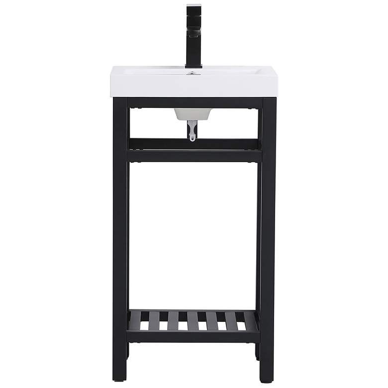 Image 1 18 Inch Single Bathroom Metal Vanity In Black