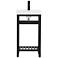 18 Inch Single Bathroom Metal Vanity In Black