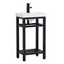 4_18 Inch Single Bathroom Metal Vanity In Black more views