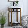 Thumbnail1 of 18 Inch Single Bathroom Metal Vanity In Golden Black