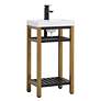 Thumbnail4 of 18 Inch Single Bathroom Metal Vanity In Golden Black more views