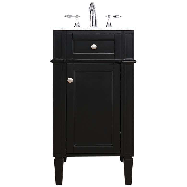 Image 1 18 Inch Single Bathroom Vanity In Black