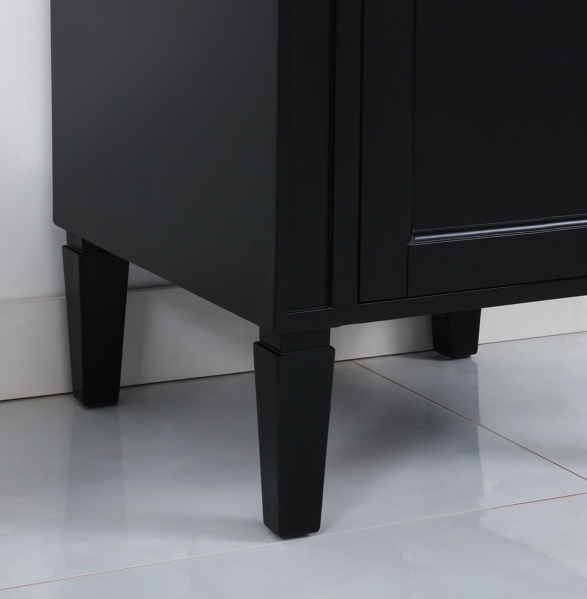 18 Inch Single Bathroom Vanity In Black