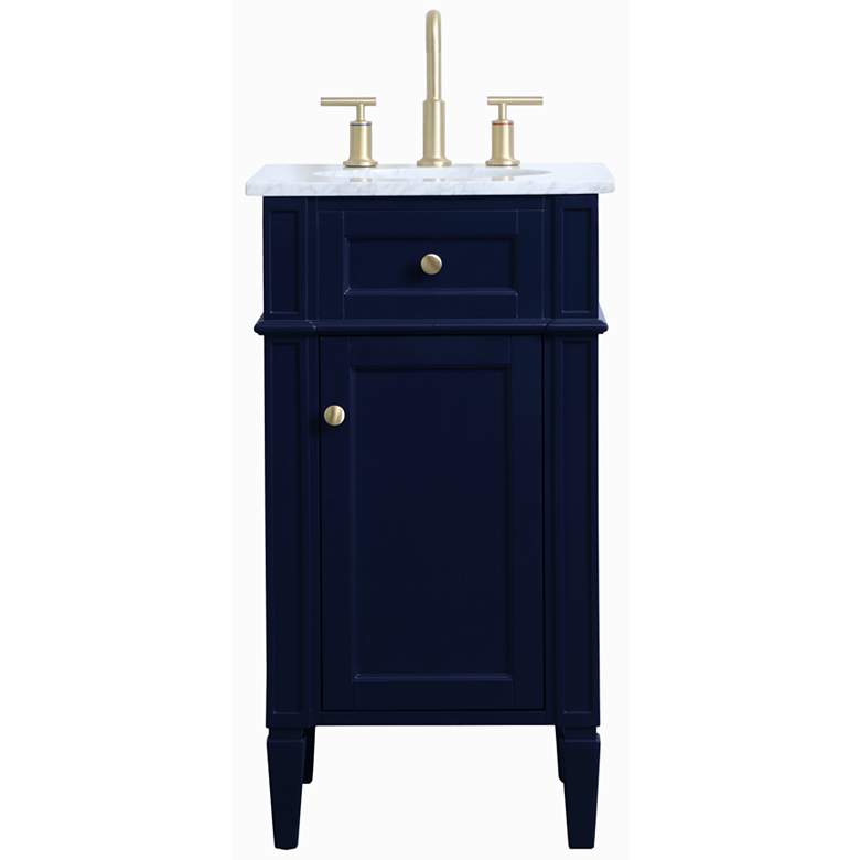 Image 1 18 Inch Single Bathroom Vanity In Blue
