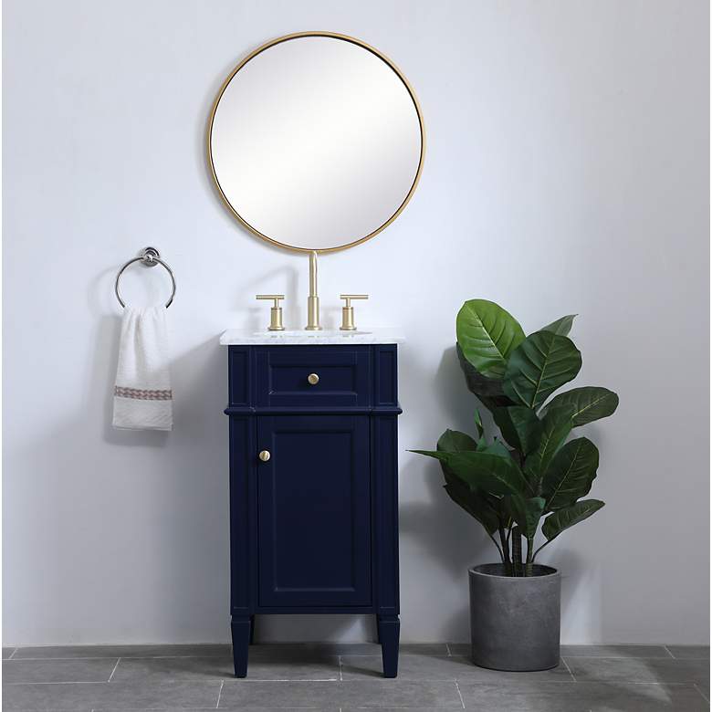 Image 7 18 Inch Single Bathroom Vanity In Blue more views
