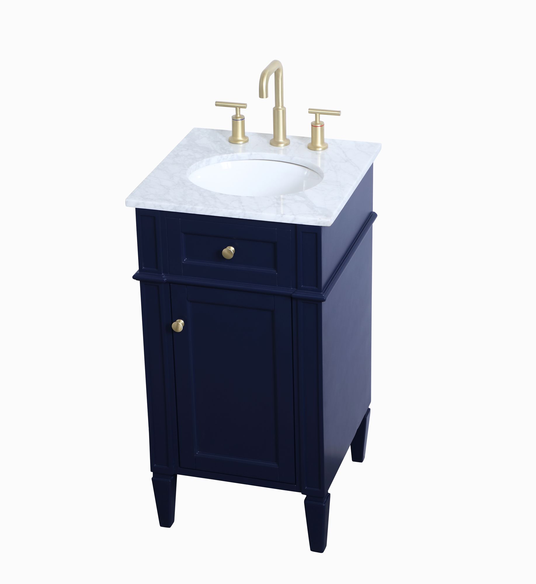 18 Inch Single Bathroom Vanity In Blue