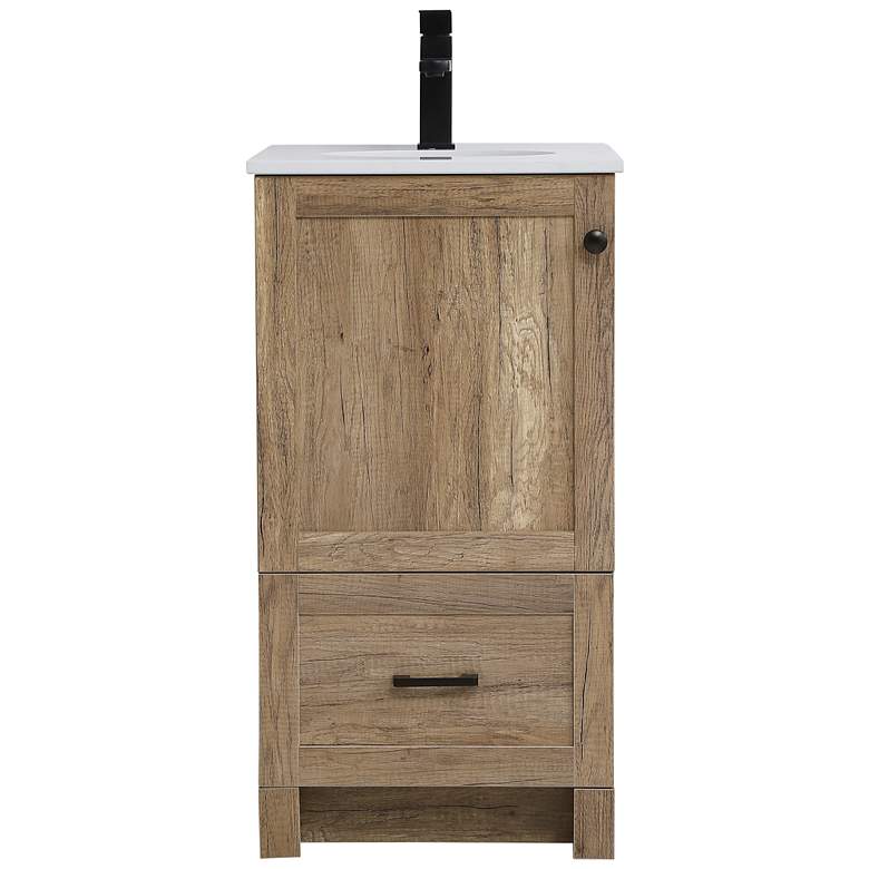 Image 1 18 Inch Single Bathroom Vanity In Natural Oak