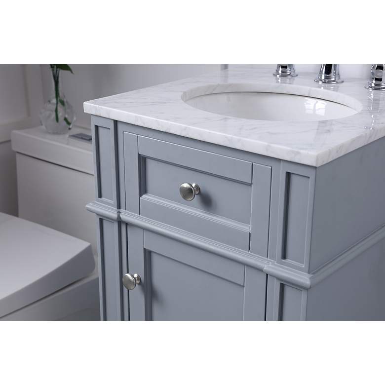 Image 5 18 Inch Single Bathroom Vanity Set In Grey more views