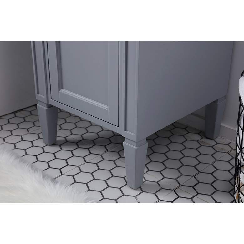 Image 6 18 Inch Single Bathroom Vanity Set In Grey more views