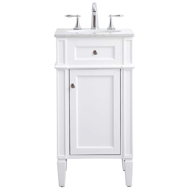 Image 1 18 Inch Single Bathroom Vanity Set In White