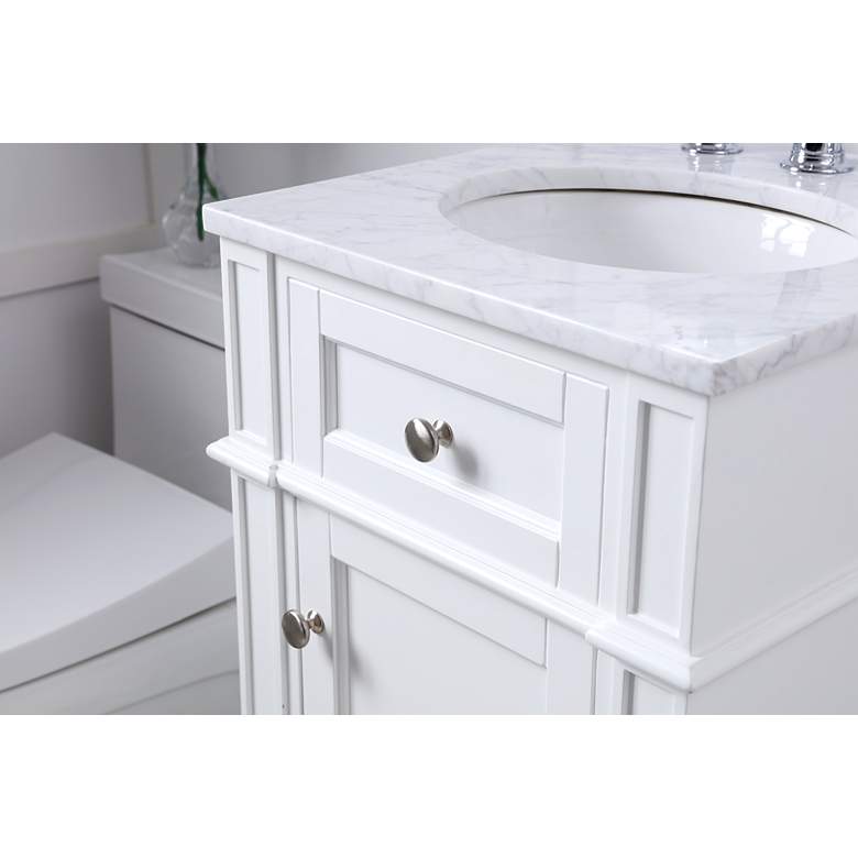 Image 5 18 Inch Single Bathroom Vanity Set In White more views