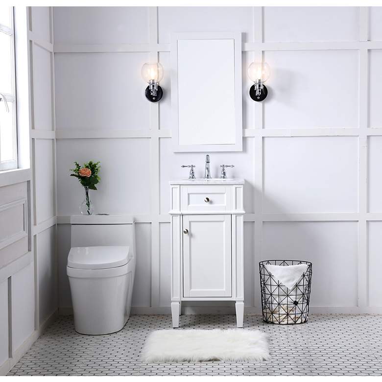 Image 7 18 Inch Single Bathroom Vanity Set In White more views