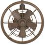 18" Wide Casa Vieja Big Sky Bronze Damp Rated Fan with Wall Control