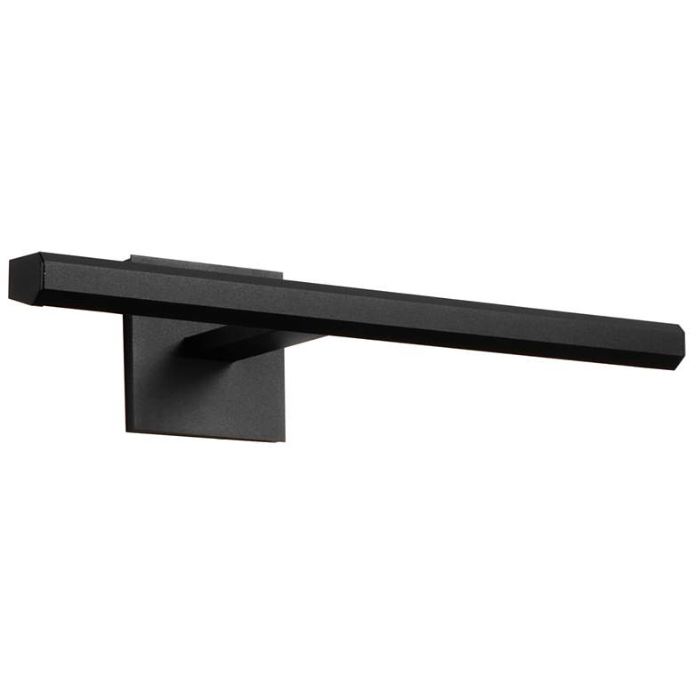 Image 1 18"W Black Low Profile Square Canopy 3500K LED Art Light