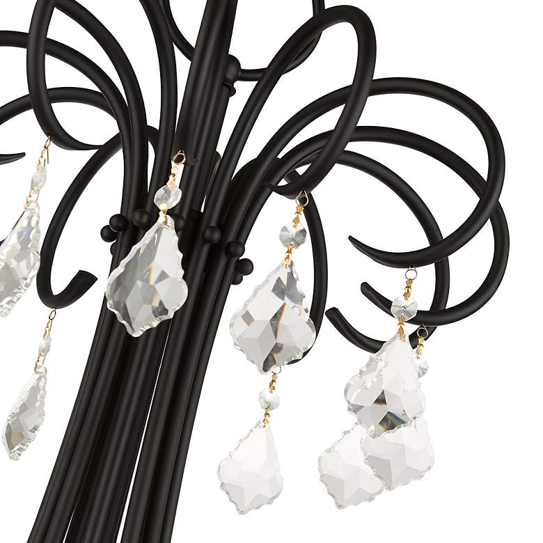 Image 7 18 Light Black Extra Large Chandelier with Antique Brass Finish Accents more views