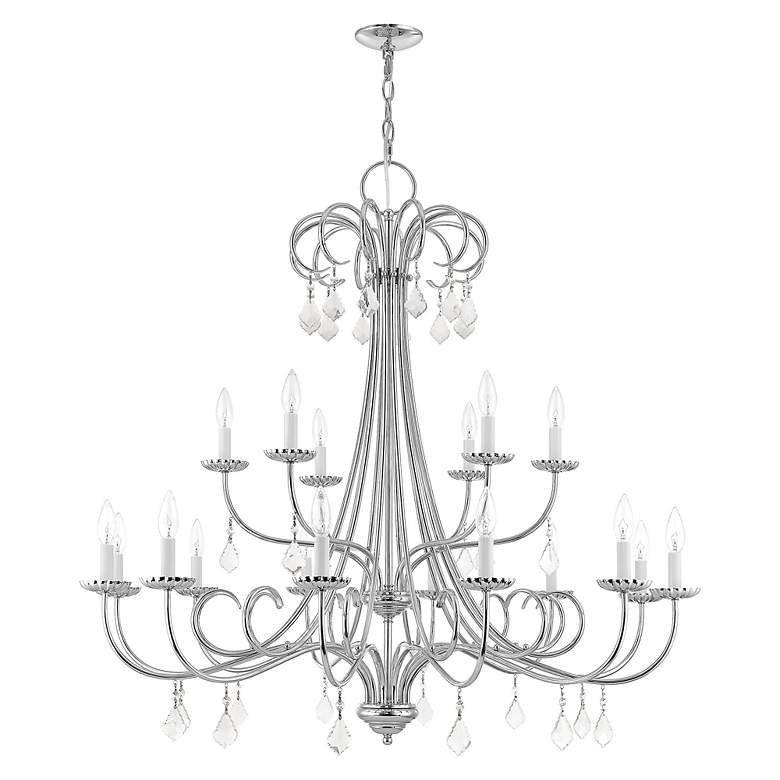Image 3 18 Light Polished Chrome Foyer Chandelier more views