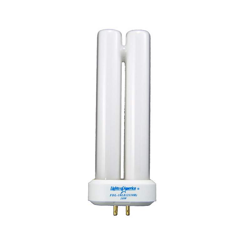Image 1 18 Watt Energy Saving CFL 4 Prong Mini Base Bulb