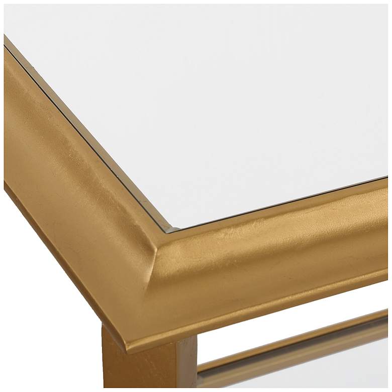 Image 5 18" Wide x 24" High Gold Metal End Table more views