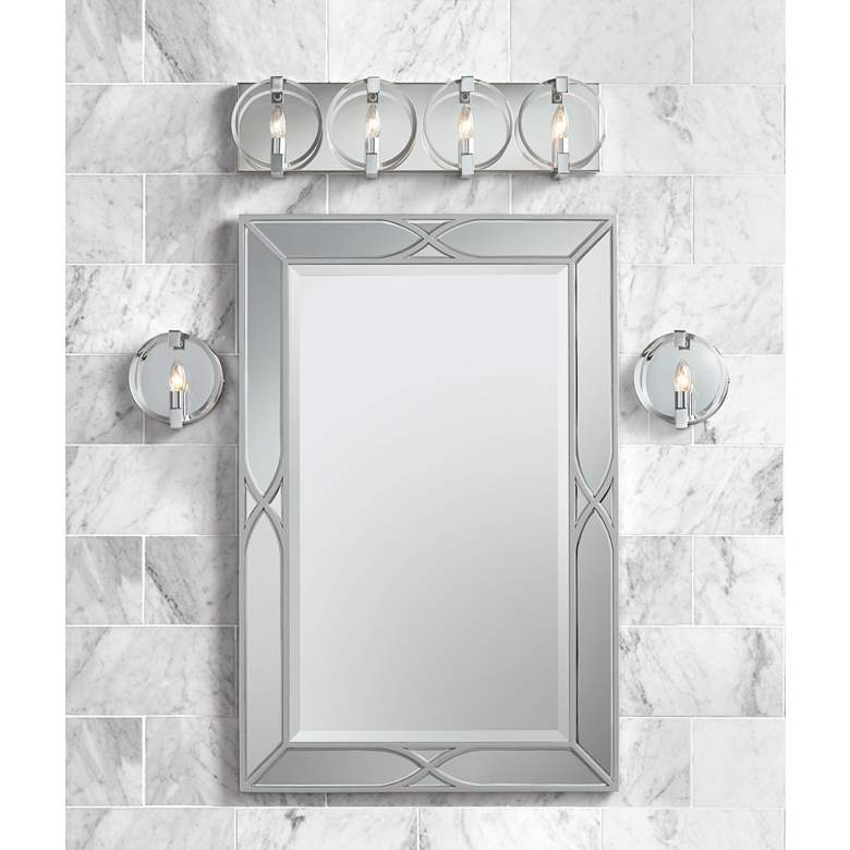 Image 1 Tryon Silver 25 inch x 38 inch Beveled Wall Mirror in scene
