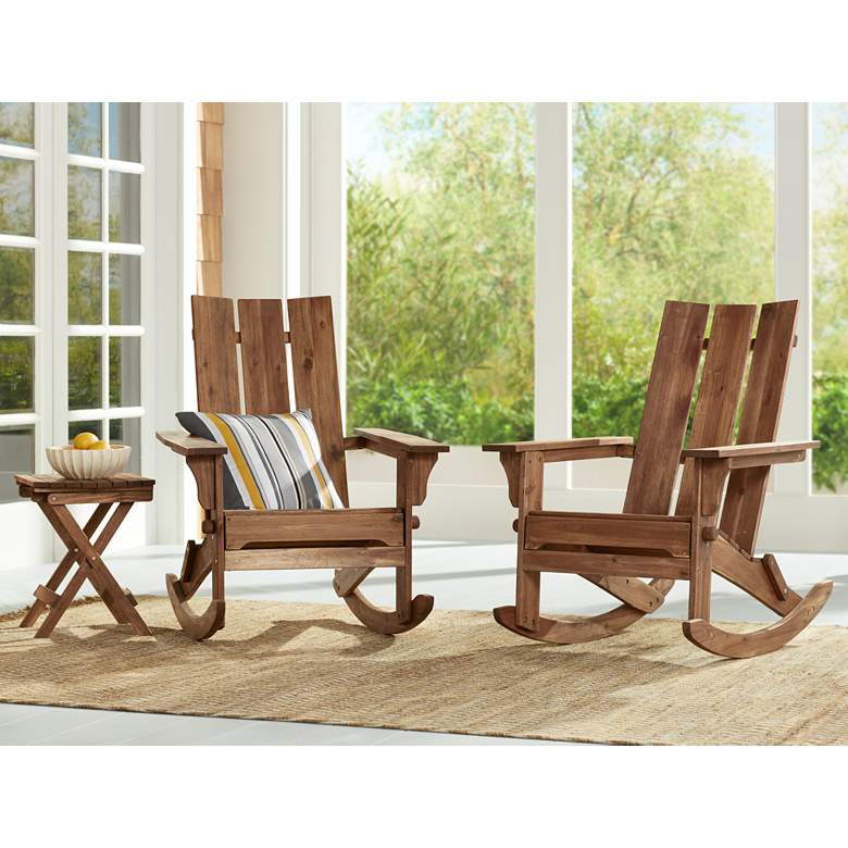 Image 1 Monterey 20" Wide Natural Wood Outdoor Side Table in scene