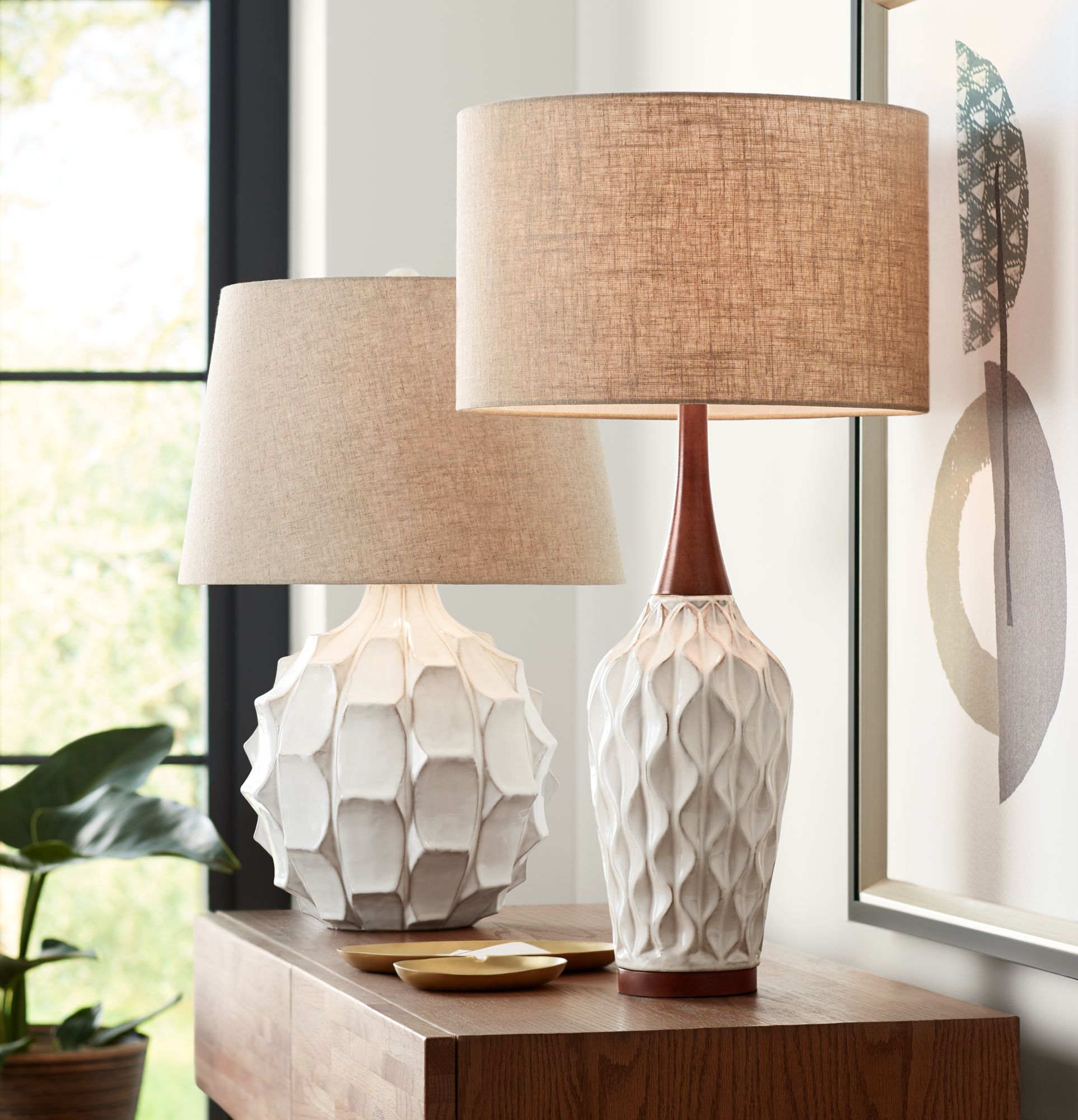 Mid century deals ceramic table lamps