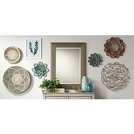 Image1 of Sena 26" x 26" Copper Finish Modern Metal Wall Art in scene