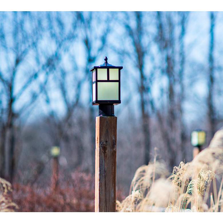 Image 1 Coldwater 12" High Burnished Outdoor Post Light in scene