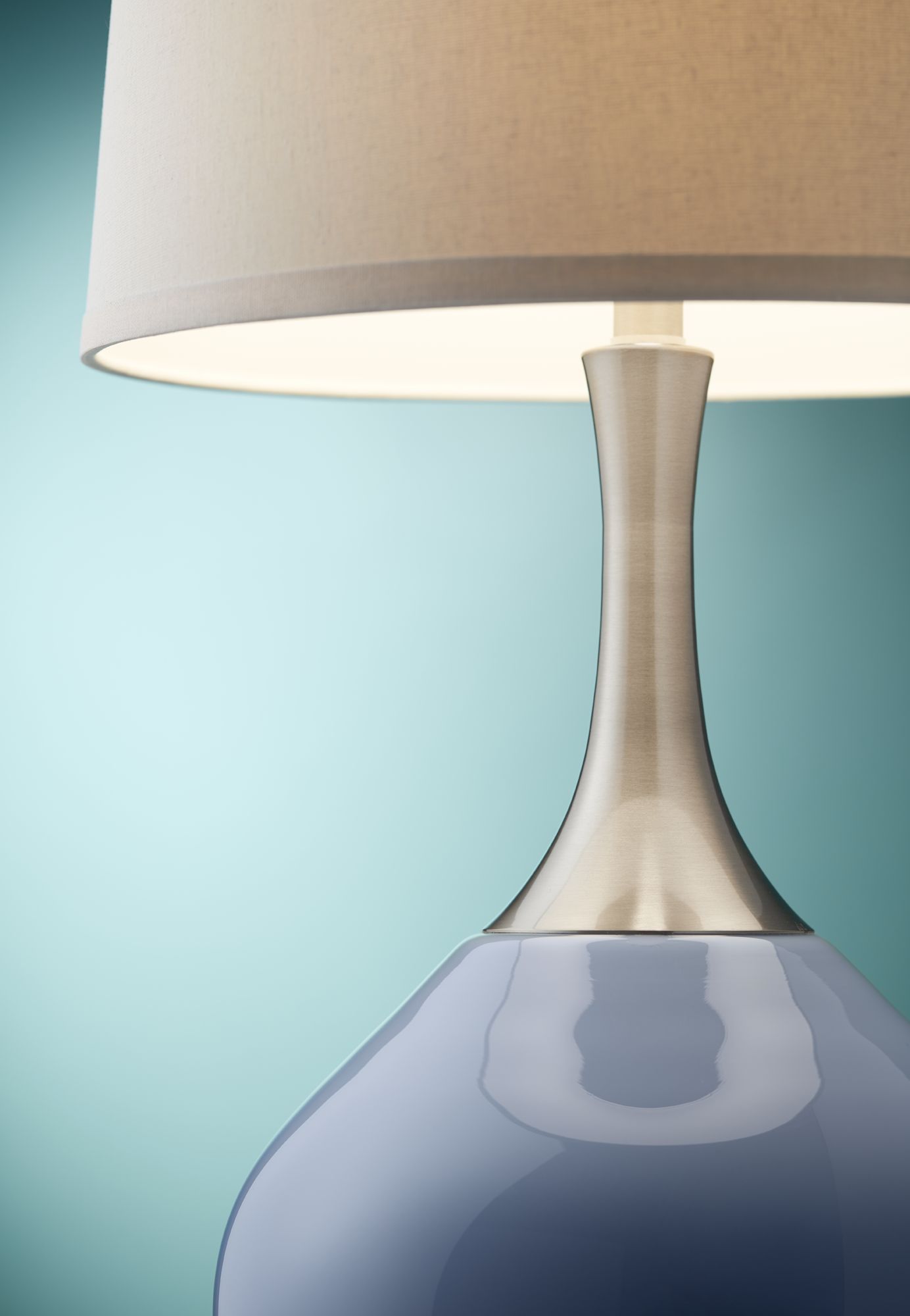 Image 1 Color Plus Spencer 31" Modern Blue Sky Table Lamp in scene